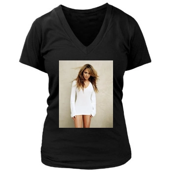 Jennifer Lopez Women's Deep V-Neck TShirt