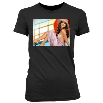 Jennifer Lopez Women's Junior Cut Crewneck T-Shirt