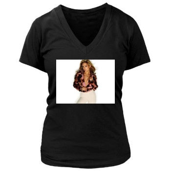 Jennifer Lopez Women's Deep V-Neck TShirt