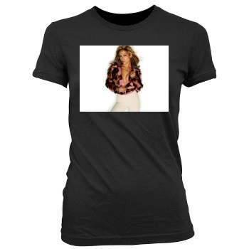 Jennifer Lopez Women's Junior Cut Crewneck T-Shirt