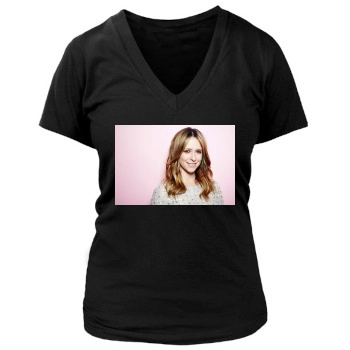 Jennifer Love Hewitt Women's Deep V-Neck TShirt