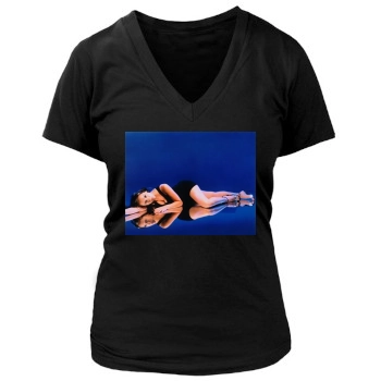 Jennifer Love Hewitt Women's Deep V-Neck TShirt