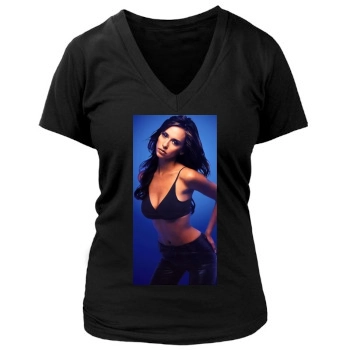 Jennifer Love Hewitt Women's Deep V-Neck TShirt