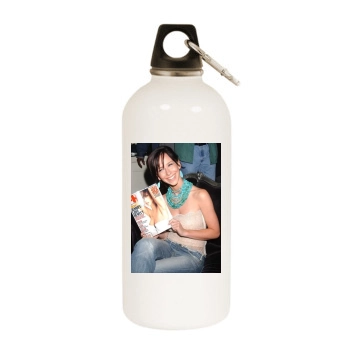 Jennifer Love Hewitt White Water Bottle With Carabiner