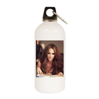 Jennifer Love Hewitt White Water Bottle With Carabiner