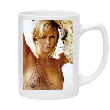 Charlize Theron 14oz White Statesman Mug