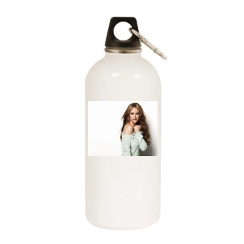 Jennifer Love Hewitt White Water Bottle With Carabiner