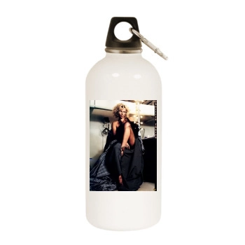 Charlize Theron White Water Bottle With Carabiner