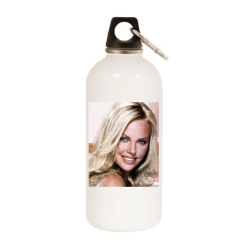 Charlize Theron White Water Bottle With Carabiner