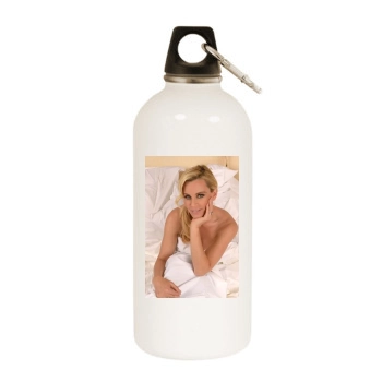 Jenny McCarthy White Water Bottle With Carabiner