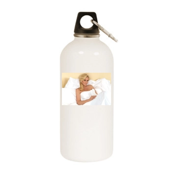 Jenny McCarthy White Water Bottle With Carabiner