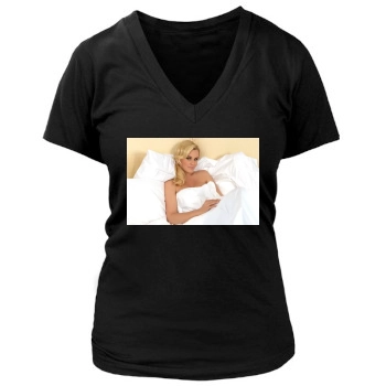 Jenny McCarthy Women's Deep V-Neck TShirt