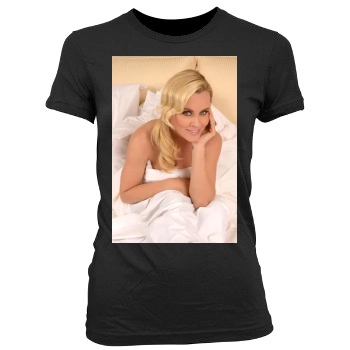 Jenny McCarthy Women's Junior Cut Crewneck T-Shirt