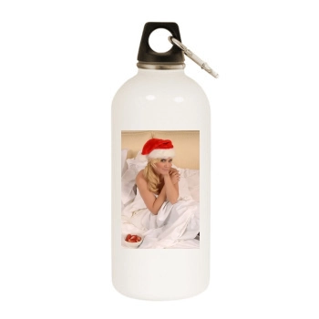 Jenny McCarthy White Water Bottle With Carabiner