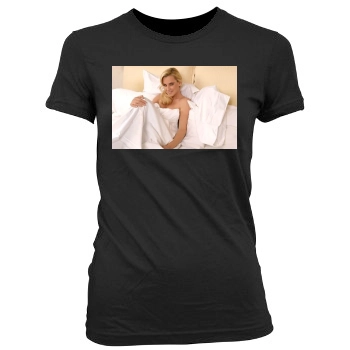 Jenny McCarthy Women's Junior Cut Crewneck T-Shirt