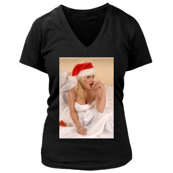 Jenny McCarthy Women's Deep V-Neck TShirt