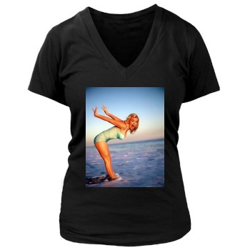 Jenny McCarthy Women's Deep V-Neck TShirt