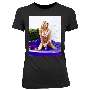 Jenny McCarthy Women's Junior Cut Crewneck T-Shirt