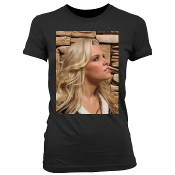 Jenny McCarthy Women's Junior Cut Crewneck T-Shirt