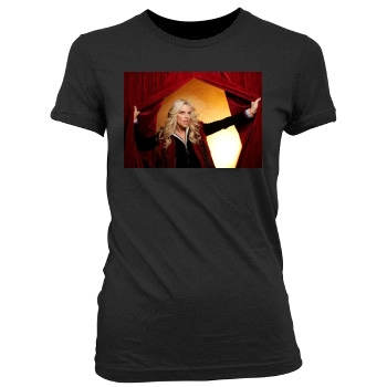 Jenny McCarthy Women's Junior Cut Crewneck T-Shirt