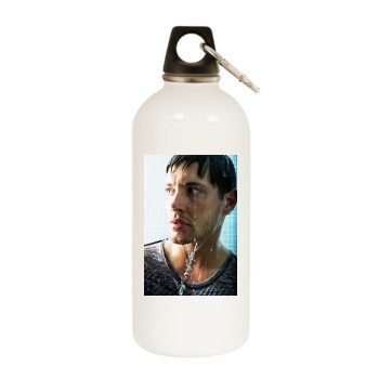 Jensen Ackles White Water Bottle With Carabiner