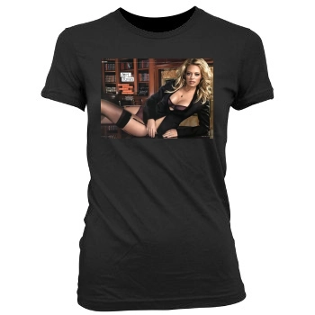 Jeri Ryan Women's Junior Cut Crewneck T-Shirt