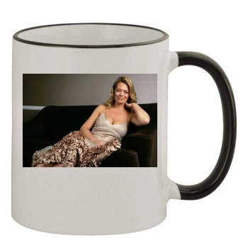 Jeri Ryan 11oz Colored Rim & Handle Mug