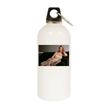 Jeri Ryan White Water Bottle With Carabiner