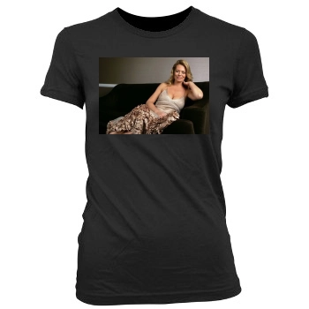 Jeri Ryan Women's Junior Cut Crewneck T-Shirt