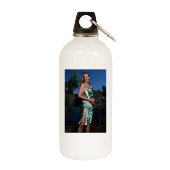 Jeri Ryan White Water Bottle With Carabiner