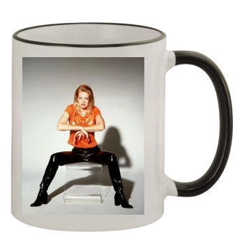 Jeri Ryan 11oz Colored Rim & Handle Mug