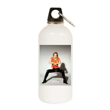 Jeri Ryan White Water Bottle With Carabiner