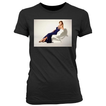 Jeri Ryan Women's Junior Cut Crewneck T-Shirt