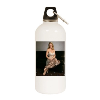 Jeri Ryan White Water Bottle With Carabiner