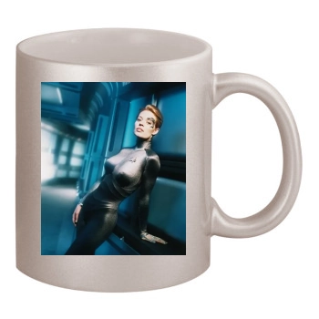 Jeri Ryan 11oz Metallic Silver Mug