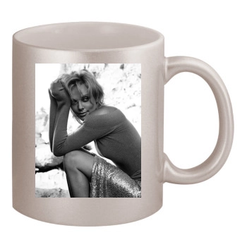 Charlize Theron 11oz Metallic Silver Mug