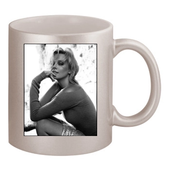 Charlize Theron 11oz Metallic Silver Mug