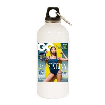 Jessica Alba White Water Bottle With Carabiner