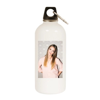 Jessica Alba White Water Bottle With Carabiner