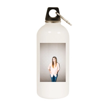 Jessica Alba White Water Bottle With Carabiner