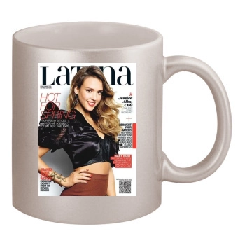 Jessica Alba 11oz Metallic Silver Mug