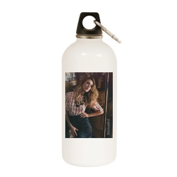 Jessica Alba White Water Bottle With Carabiner