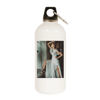 Jessica Alba White Water Bottle With Carabiner