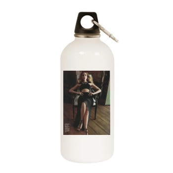 Jessica Alba White Water Bottle With Carabiner