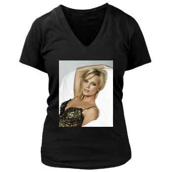 Charlize Theron Women's Deep V-Neck TShirt