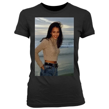 Jessica Alba Women's Junior Cut Crewneck T-Shirt