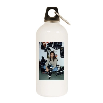 Jessica Alba White Water Bottle With Carabiner