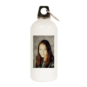 Jessica Alba White Water Bottle With Carabiner