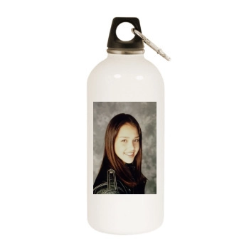 Jessica Alba White Water Bottle With Carabiner