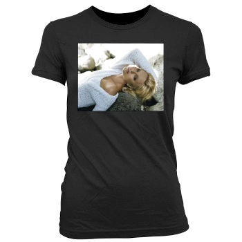 Charlize Theron Women's Junior Cut Crewneck T-Shirt